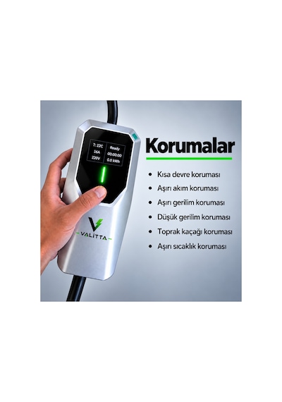 Elektrikli Araç Şarj Cihazı/istasyonu Seyyar/taşınabilir Ac 3.5 Kw 16 Amper Ev Tipi