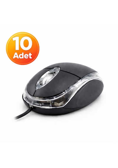 10 Adet - Koodmax Usb Optik Mouse Maus - Işıklı - Km-6809 10 Adet