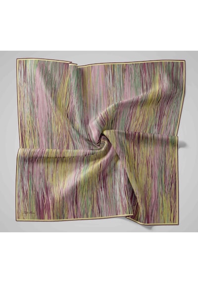 Silk Home Twill İpek Eşarp 11484-14 Butter Yellow, Mor, Pudra, Su Yeşili