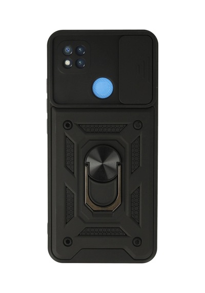 Xiaomi Redmi 9c Kılıf Pars Lens Yüzüklü Silikon - Siyah 1