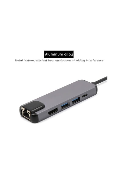Wozlo Apple Uyumlu MacBook Pro 4K Hdmi Usb 3.0 Gigabit Ethernet Bağlantı Kablosu