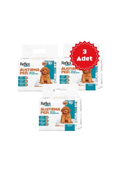 Reflex Care Kaydırmaz Köpek Alıştırma Pedi 60x90cm 30'lu X 3 Adet