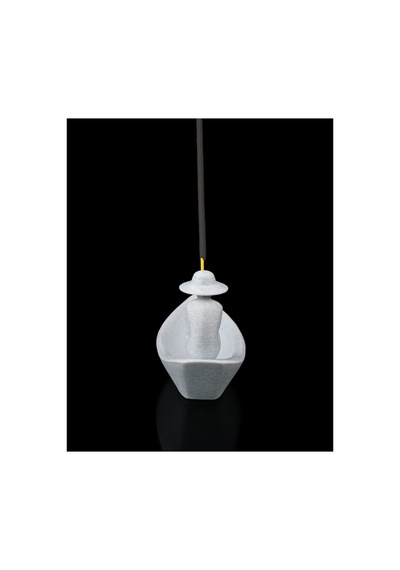 Kayıkta Balıkçı Figürü Dekoratif Tütsülük Beyaz - 860804131