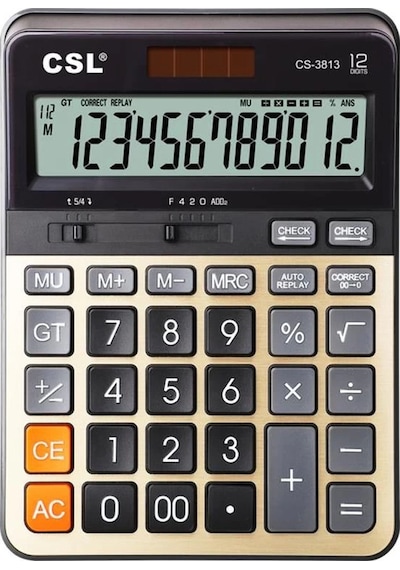 Csl Cs-3813 12 Hane Masa Tipi Hesap Makinesi Çok Renkli