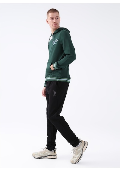 U.s. Polo Assn. Kapüşon Yaka Yeşil Erkek Sweatshirt Cıbut Yeşil