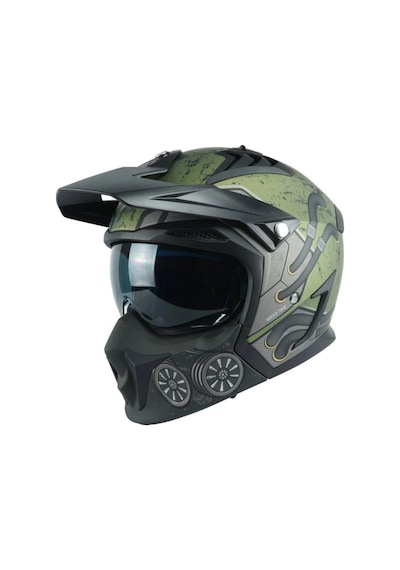 Axxis Hunter SV Toxis C6 Sport Modüler Motosiklet Kaskı Mat Yeşil