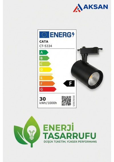 Ct-5334 Babil Cob Led Ray Spot Lamba 30w Günışığı Siyah Monofaze Uyumlu Raysız Diğer