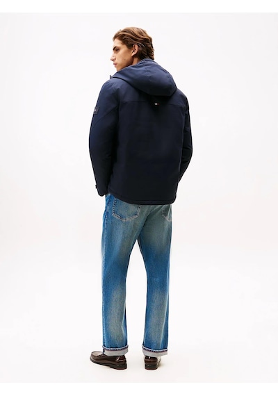 Tommy Hilfiger Mw0mw41363 Tech Hooded Short Padded Erkek Ceket Mavi