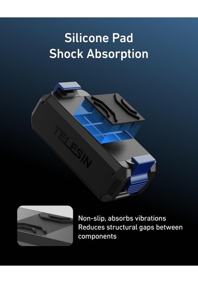 Djı Osmo Action 5 Pro/4/3 & Osmo 360 İçin Manyetik Hızlı Bırakma Adaptörü Montajı, 2'si 1 Arada Katlanabilir Taban, 1/4 İnç Vida Deliği, Djı Osmo Action 5 Pro Aksesuarları Mavi