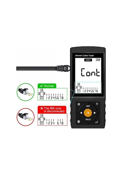 Novacom Nvc-lt200 3 Lcd Ekranlı Tdr Metraj - Pse Voltaj - Network Kablo Test Cihazı