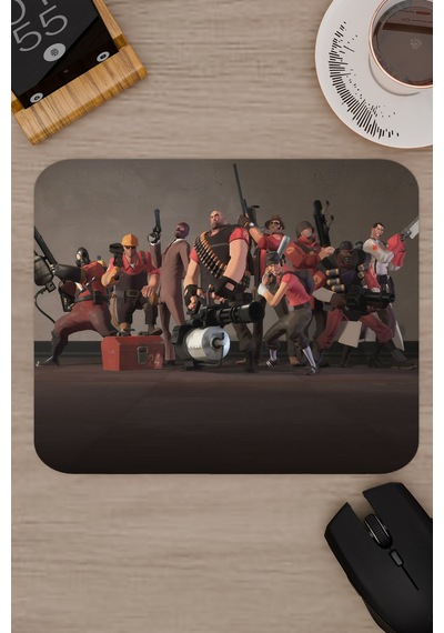 Team Fortress Kaymaz Dikişli Kauçuk Oyuncu Mousepad V2 - 22x18 Gaming Mouse Pad Fare Altlığı