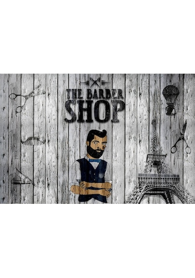 Berberler İçin Özel Tasarım Duvar Kağıdı Barbershop (397460168)
