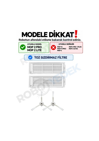 Xiaomi Mop 2 Pro Beyaz MJST1SHW  Filtre ve Yan Fırça-4 Parça