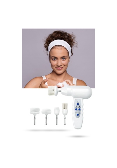 Portable Electronic Yüz Temizleme Seti Adaptörlü Frimatör Brush Fırça