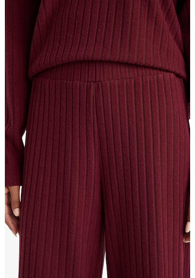 Defacto Wide Leg Fitilli Kaşkorse Beli Lastikli Pantolon F1012ax25aubr115 Bordo-br115