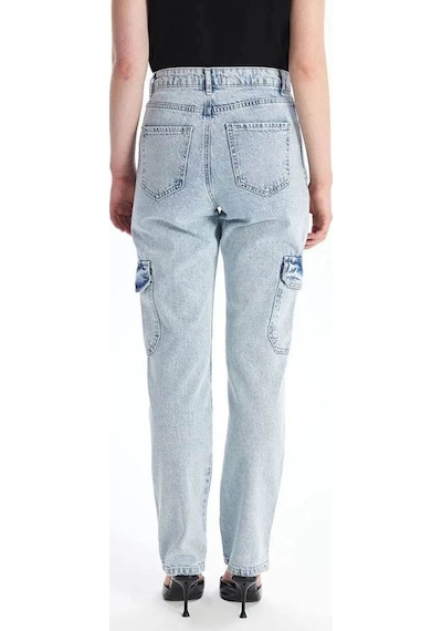 Ozer&Hermin Kargo Cep Kar Yıkama Jeans Pantolon - 30 / Mavi Mavi