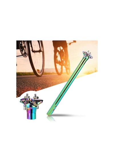 Xbyc 676 Düz 27.2mm X 350mm Sele Borusu Bisiklet Koltuk Borusu Alüminyum Rainbow Çok  Renkli