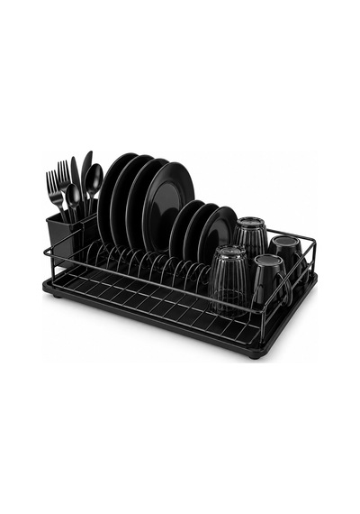 Krt Metal Tabaklık Tek Katlı Siyah Bulaşıklık