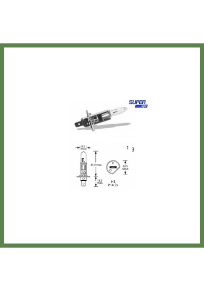 Bezos Super Light H1 Halojen Far Ampülü 12 Volt 60-55 Watt Hb006
