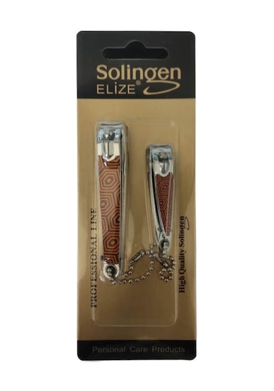 SOLİNGEN ELİZE 2'Lİ TIRNAK MAKASI BÜYÜK VE ORTA BOY DESENLİ