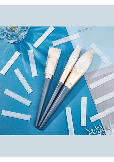 Mucit Home Makyaj Fırçası Koruyucu Far Allık Kontür Eyeliner Fırça Malzemeleri Ürünleri Koruyucu File Kapak Örgü Kılıf Set 20li