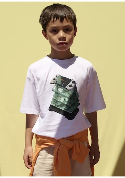 Mayoral Erkek Çocuk T-shirt 6033 Beyaz