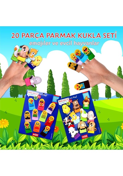 2 Set - 20 Parça Tox Emojiler Ve Evcil Hayvanlar Parmak Kukla T10