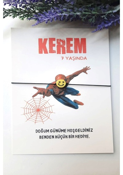 30 Adet Örümcek Adam Kişiye Özel Yazılı Emoji Şans Bilekliği - Çok Renkli