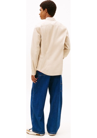 Tommy Hilfiger Tjm Original Stretch Bej Erkek Gömlek-15650