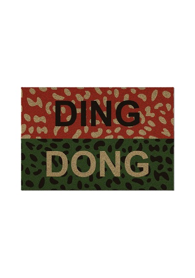 Decovetro Renkli Paspas Ding Dong Desenli Kapı Önü Halı Paspası 40 X 60 Cm Çok Renkli