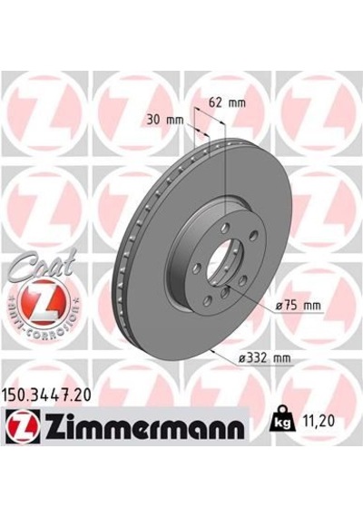 Zımmermann 150.3447.20 Fren Diski Ön Bmw E70 F15 E71 F16 34116886478 -