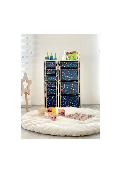 Montessori Çocuk Odası Dolabı Ahşap & Kumaş Organizer Değiştirilebilir Kumaş Çekmeceler Çok Renkli Çok Renkli Montessori Çocuk Odası Dolabı Ahşap & Kumaş Organizer Değiştirilebilir Kumaş Çekmeceler Çok Renkli Çok Renkli