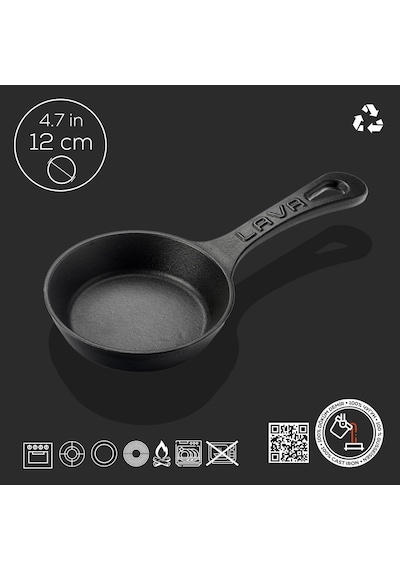 Lava Döküm Mini Yuvarlak Saplı Çap 12 Tava Diğer