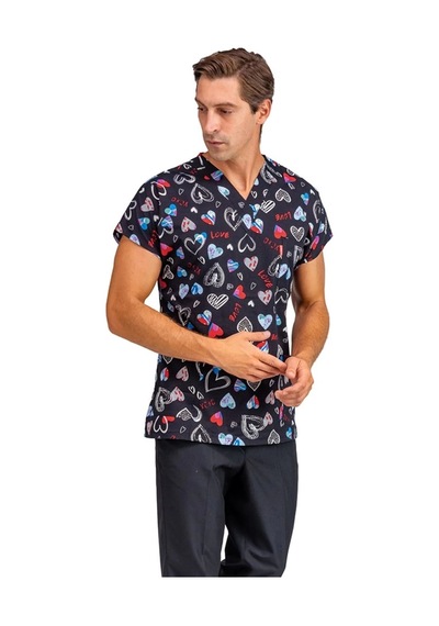 Yarasa Kol Desenli Unisex Tek Üst - 5003 Siyah Love