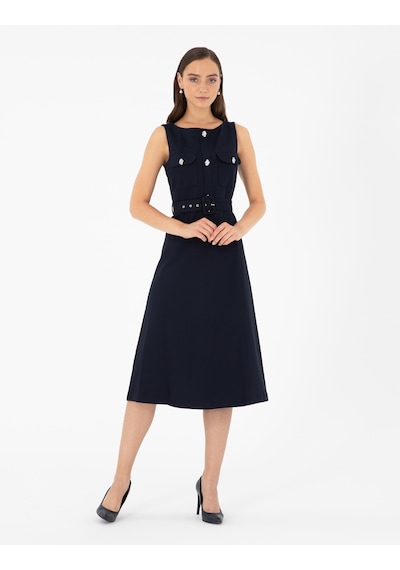 Pierre Cardin Kadın Lacivert Elbise Dokuma 50292893-vr033 Lacivert