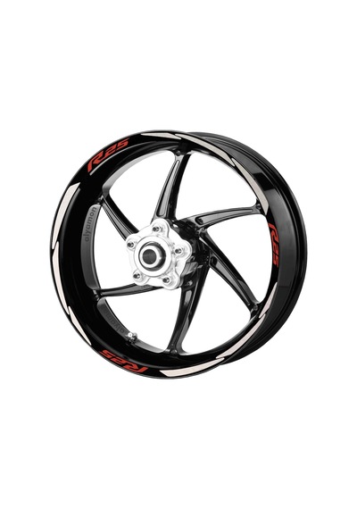 Deeb Yamaha R25 Jant Şeridi Reflektif Beyaz Kırmızı Model S