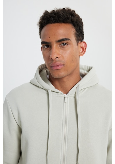 AC&Co / Altınyıldız Classics Erkek Bej Standart Fit Normal Kesim Kapüşonlu Fermuarlı Sweatshirt Bej AC&Co / Altınyıldız Classics Erkek Bej Standart Fit Normal Kesim Kapüşonlu Fermuarlı Sweatshirt Bej