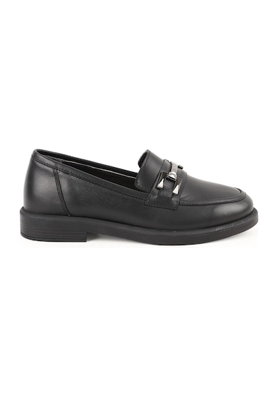 Libero Kadın Günlük Ayakkabı Hakiki Deri Siyah Metal Tokalı Klasik Düz Taban Loafer L04.702 Libero Kadın Günlük Ayakkabı Hakiki Deri Siyah Metal Tokalı Klasik Düz Taban Loafer L04.702