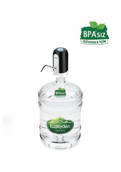 Bpa'sız Şarjlı Damacana Pompası Bpa'sız Boru 10l - 15l - 19l 1200 Mah Siyah