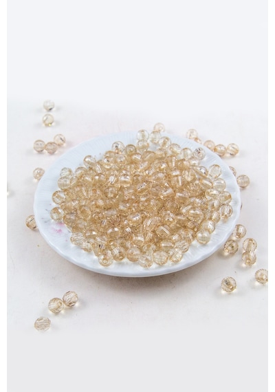8 Mm Dünya Akrilik Krem Boncuk Aksesuar Takı Malzemesi 25 Gram
