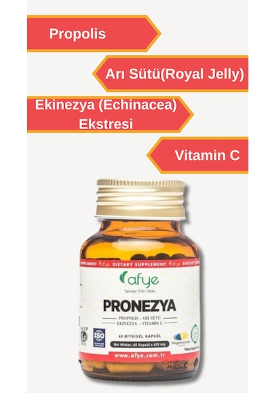 Afye Pronezya Propolis Arı Sütü Ekinezya Vitamin C 60 Kapsül