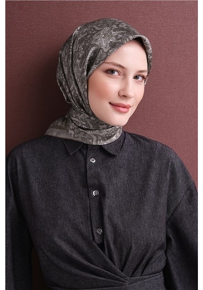 Armine İpek Eşarp 2027 Kış - 9609-08 Vizon Sura