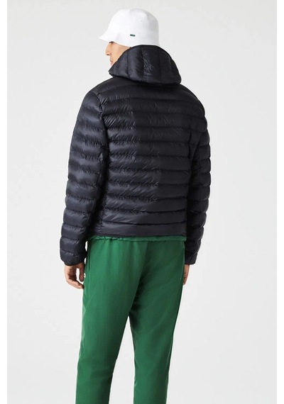 Lacoste Syntehic Fill Jacket Sabit Kapüşonlu Erkek Şişme Mont Lacivert Lacivert