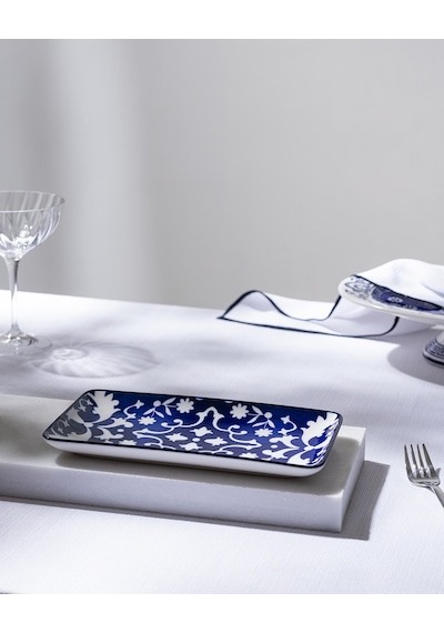 Madame Coco Reve Bleu Verve Dikdörtgen Tabak - 22 Cm - Mavi/beyaz 8684427225677 Çok Renkli