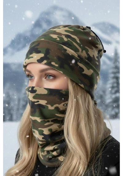 Sıngle Sword 2 Li Set Unisex Kışlık Polar Boyunluk & Bere Olan Çok Amaçlı Soğuk Hava Koruması 0//y.t Y.tsk - 812958316 Y.tsk