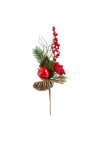 Elma Kozalak Çamlı Kokina Yılbaşı Süsü 30 Cm 0-99
