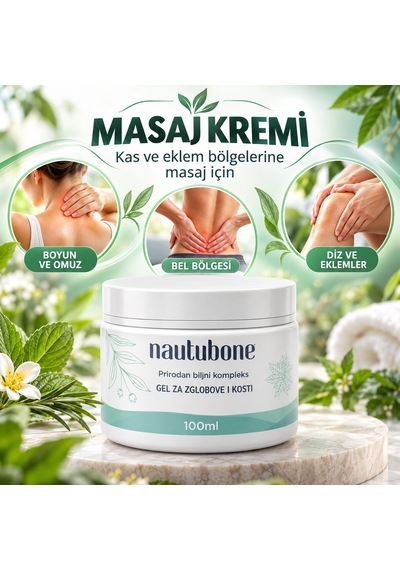 Nautubone 100 Ml Acı Giderici Masaj Kremi Paraben İçermeyen Formül İle Tüm Cilt Tiplerine Uygun