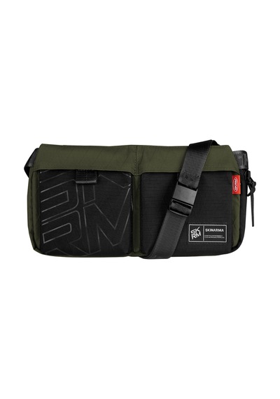 Skinarma Jager Naylon Scout Boyun Askı Kayışlı Çapraz Vücut Çantası Yeşil