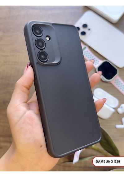 Samsung Galaxy S25 Uyumlu Kamera Korumalı Darbeye Dayanıklı Renk Atmayan Keep Silikon Kılıf Siyah