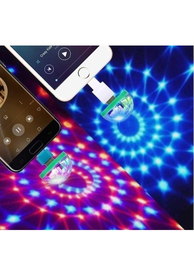 Sese Duyarlı Mini Sihirli Disko Topu 4W LED Usb Andoid Mikrofon U